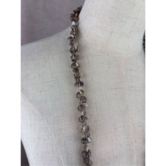 Vintage Sea Snail Shell Beaded Statement Necklace Hawaii Lei Sandial Seashells - Picture 4 of 4